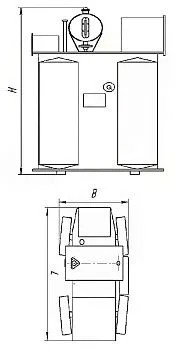 Фото чертежа ТМФ 400/6/0,4 Фото чертежа ТМФ 400/6/0,4